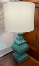 Load image into Gallery viewer, Distressed Green Table Lamp
