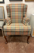 Load image into Gallery viewer, Plaid Wing Chair
