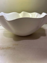 Load image into Gallery viewer, White Ruffle Bowl from Crate &amp; Barrel
