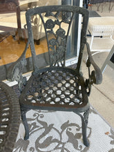 Load image into Gallery viewer, Wrought Iron Table &amp; Two Arm Chairs
