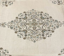 Load image into Gallery viewer, Pair of Canvas Floral Accent Two Sided Euro Pillow Covers
