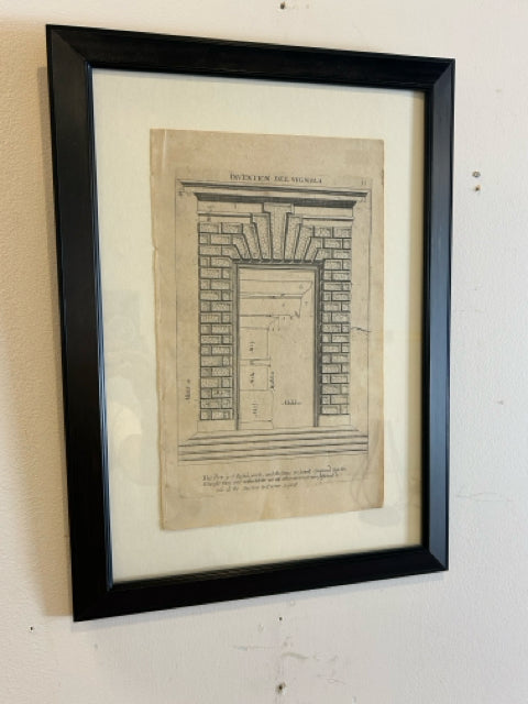 Framed Page Rustic Door of Tuscan Order -  Invention Del Vignola