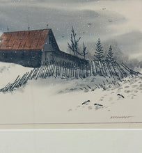 Load image into Gallery viewer, Original Watercolor "Rusted Roof Barn" by Bernhardt, signed
