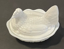 Load image into Gallery viewer, Milk Glass Hen on Nest Covered Dish from Fenton
