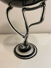 Load image into Gallery viewer, Black Glass Art Deco Compote
