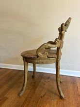 Load image into Gallery viewer, Petite Antique Carved Italian Rococo Style Gold Giltwood Armchair

