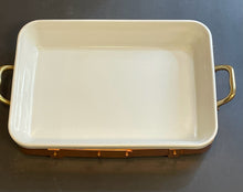 Load image into Gallery viewer, Ceramic Baking Dish in Copper Stand
