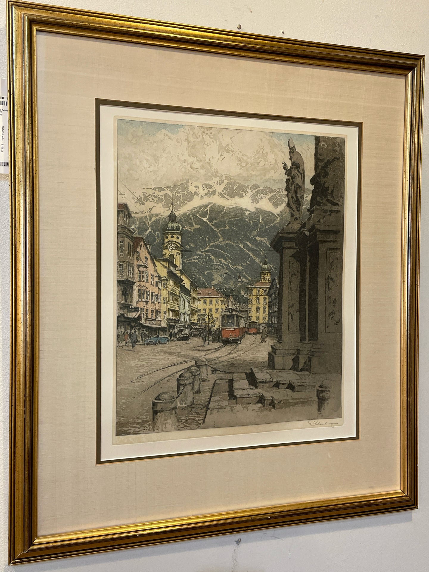 Framed Etching 