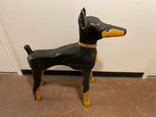 Load image into Gallery viewer, Wood Folk Art Doberman Pinscher

