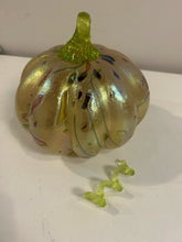 Load image into Gallery viewer, Champagne Colored Hand Crafted Pumpkin from Glass Eye Studio

