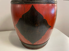 Load image into Gallery viewer, Red and Black Barrel/Table with Lid
