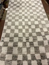 Load image into Gallery viewer, Grey &amp; Cream Check Runner Made in Turkey
