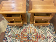 Load image into Gallery viewer, Pair of Pine 2 Drawer Nightstands from Broyhill
