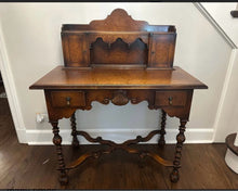 Load image into Gallery viewer, Louis XIII Style Oak Barley Secretary with Twisted Legs
