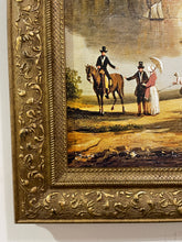 Load image into Gallery viewer, Framed  Reproduction of Scenic Landscape and Tall Ships II
