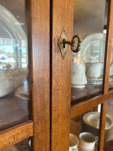 Load image into Gallery viewer, Two Piece Glass Front Display Cabinet from Crate &amp; Barrel
