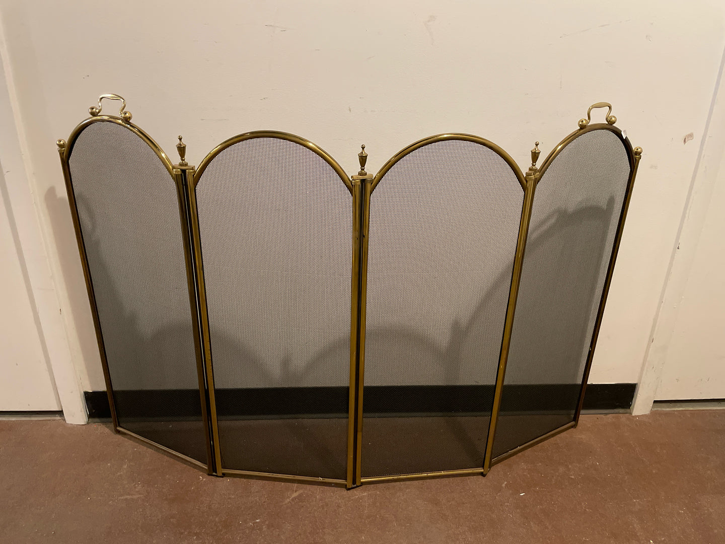 Vintage Brass  Fireplace Screen