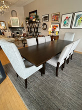 Load image into Gallery viewer, Monarch Shiitake Dining Table from Crate &amp; Barrel with Eight  Dining Chairs from Arhaus
