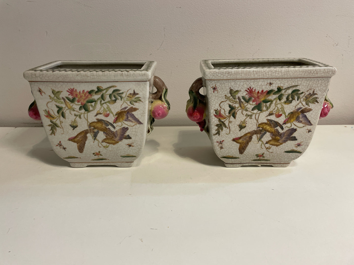 Pair of Vintage Chinoiserie Planters