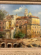 Load image into Gallery viewer, Original Oil Seaside Village by Xavier Rabous, signed
