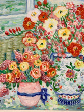 Load image into Gallery viewer, Original Oil, Flower Arrangements in Vases Still Life, signed
