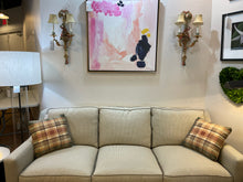 Load image into Gallery viewer, Pair of Custom Silk Upholstered Plaid Throw Pillows

