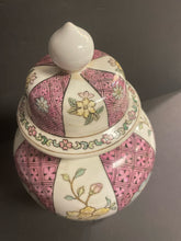 Load image into Gallery viewer, Pink Floral Lidded Ginger Jar
