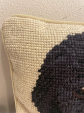 Load image into Gallery viewer, Hand Hooked Wool Pillow with  Black Lab
