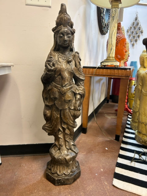 Mid- Century Floor Sculpture of Hindu Goddess