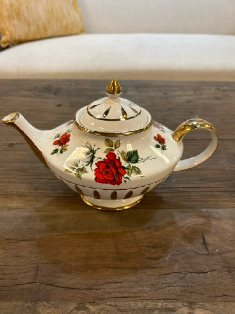 Hand Painted Floral Teapot from Arthur Wood, England