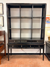 Load image into Gallery viewer, Two Piece Black Ming Display Cabinet from Ethan Allen
