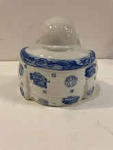 Load image into Gallery viewer, Blue and White Ceramic Buddha
