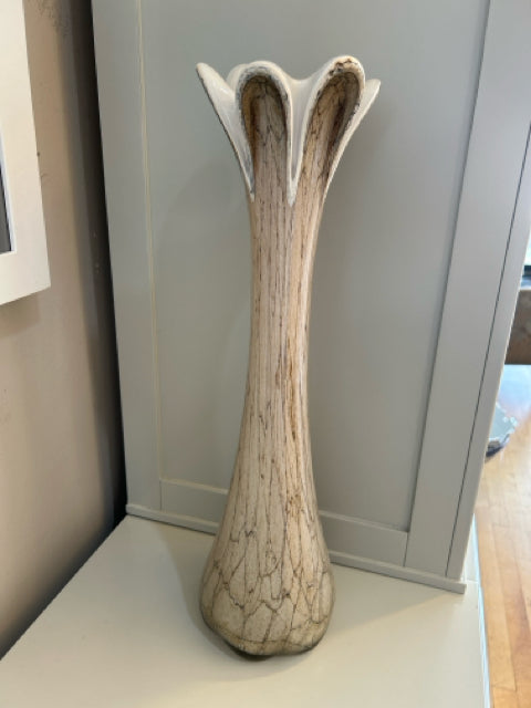 Tall Glass & Ceramic Vase/Decorative Object