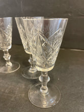 Load image into Gallery viewer, Four Crystal Cordial Glasses
