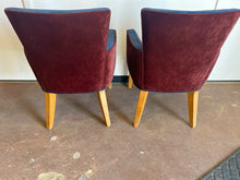 Load image into Gallery viewer, Pair of Velvet Arm Chairs
