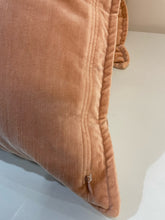 Load image into Gallery viewer, Pair of Peach Velvet Pillows from Pottery Barn
