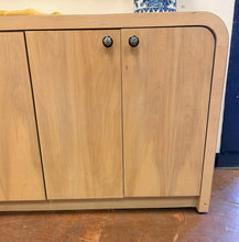 Load image into Gallery viewer, Blonde Wood Art Deco Three  Door Cabinet
