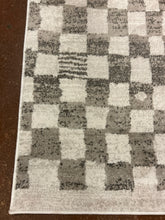 Load image into Gallery viewer, Grey &amp; Cream Check Runner Made in Turkey
