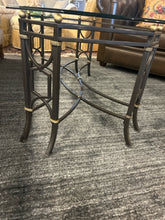 Load image into Gallery viewer, Glass Top Coffee Table with  Black Iron Base
