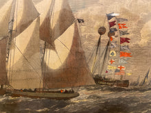 Load image into Gallery viewer, Framed &quot;Rounding the Light-Ship&quot; Annual Regatta of the New York Yacht Club
