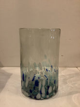 Load image into Gallery viewer, Blue &amp; White Glass Vase from Crate &amp; Barrel
