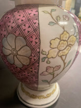 Load image into Gallery viewer, Pink Floral Lidded Ginger Jar
