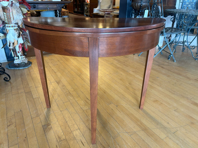 Round Flip Top Table with One Drawer