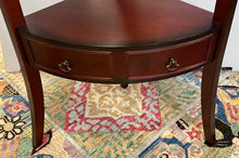 Load image into Gallery viewer, Two Tier Mahogany Corner Table  with  Faux Drawer
