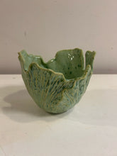 Load image into Gallery viewer, Green Ceramic Leaf Motif Vase
