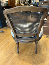 Load image into Gallery viewer, French Provincial Style Game Table with Four Cane Back Armchairs

