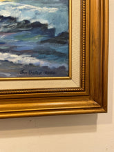 Load image into Gallery viewer, Original Oil of Beachfront in Gold Frame by Jan Castle-Reed
