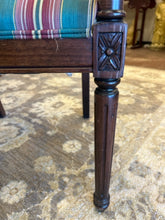 Load image into Gallery viewer, Pair of Regency Style Mahogany Arm Chairs with Striped Upholstery
