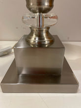 Load image into Gallery viewer, Small Lucite &amp; Chrome Torchiere Table Lamp
