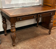 Load image into Gallery viewer, Ornate Two Drawer Writing Table
